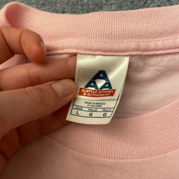 French Quarter New Orleans Embroidered Pink Tee Shirt - Picture 4 of 4